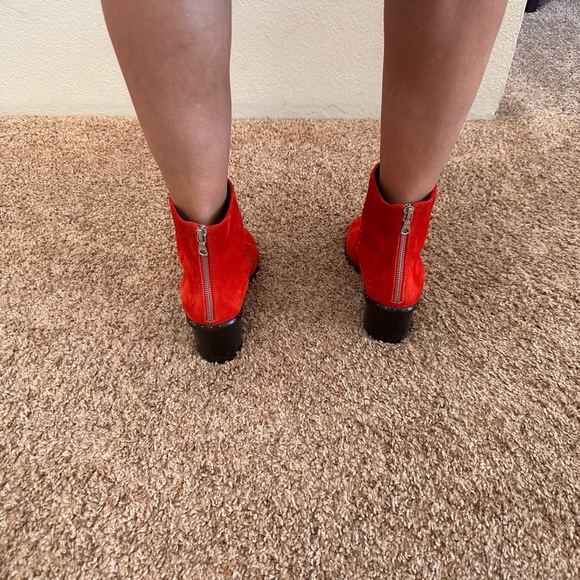Rag & Bone New Willow Stud Boot in beautiful red suede. - Picture 7 of 9
